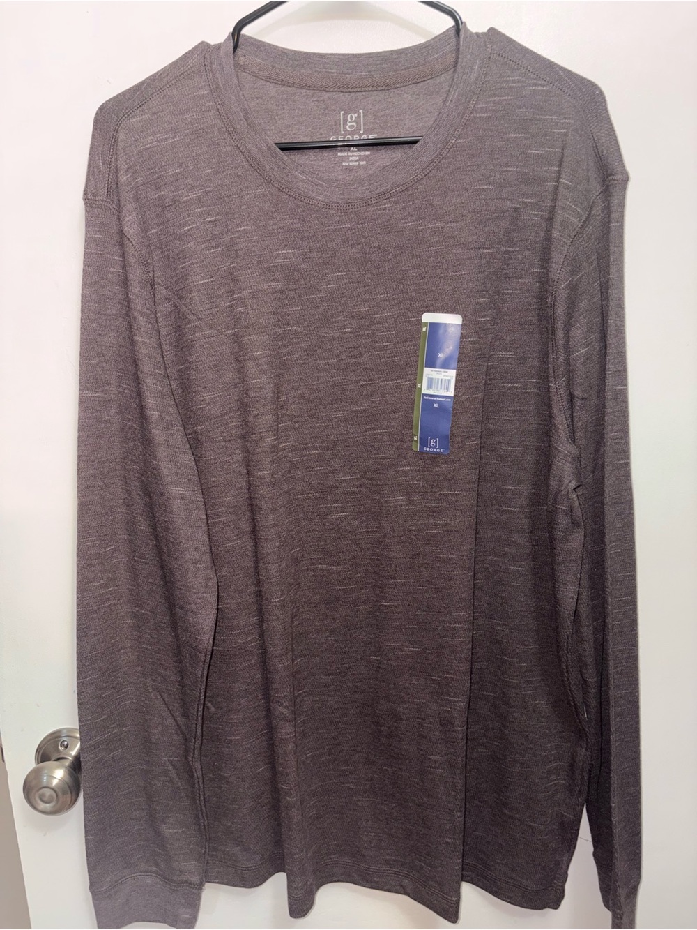 George Men's Long Sleeve Crewneck Shirt - Gray